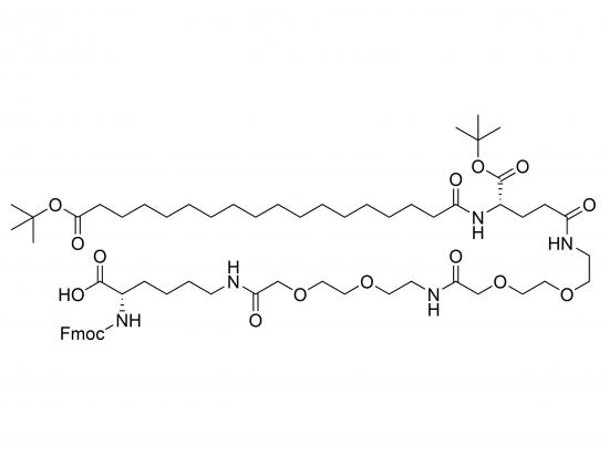 Fmoc-Lys(tBuO-Ste-Glu(AEEA-AEEA)-OtBu)-OH