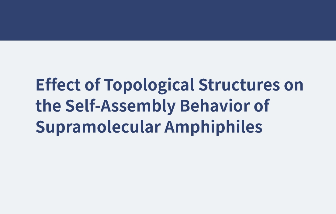 超分子両親媒性物質の自己組織化挙動に対するトポロジカル構造の影響