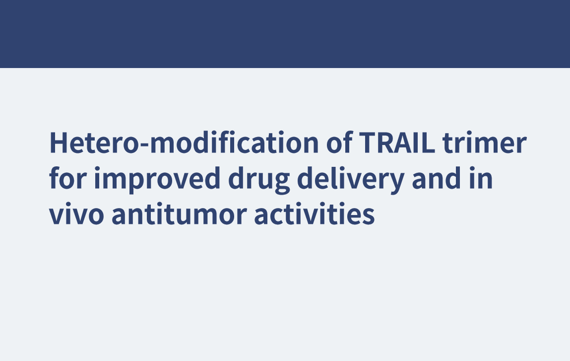 薬物送達と生体内抗腫瘍活性を向上させるためのTRAIL三量体のヘテロ修飾